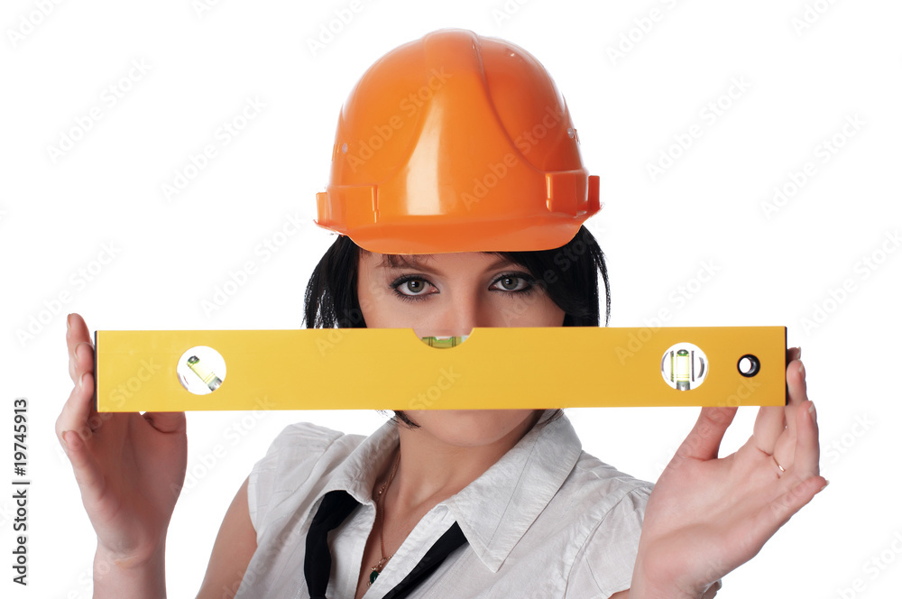 Charming girl the builder Charming girl the builder