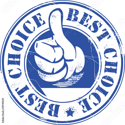 Best choice vector stamp isolated over white