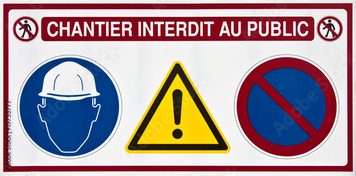 Panneau de chantier