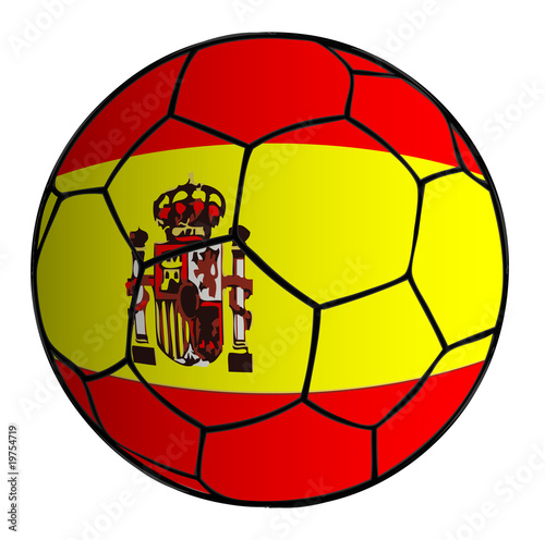 balón de fútbol bandera española