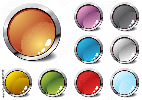 Several colorful icons, vector illustration