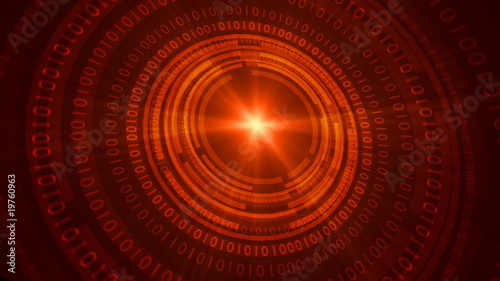 Modern red background with numbers, vj.