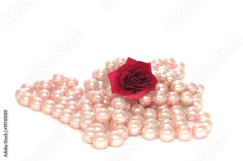 Pink Pearls And Red Rose