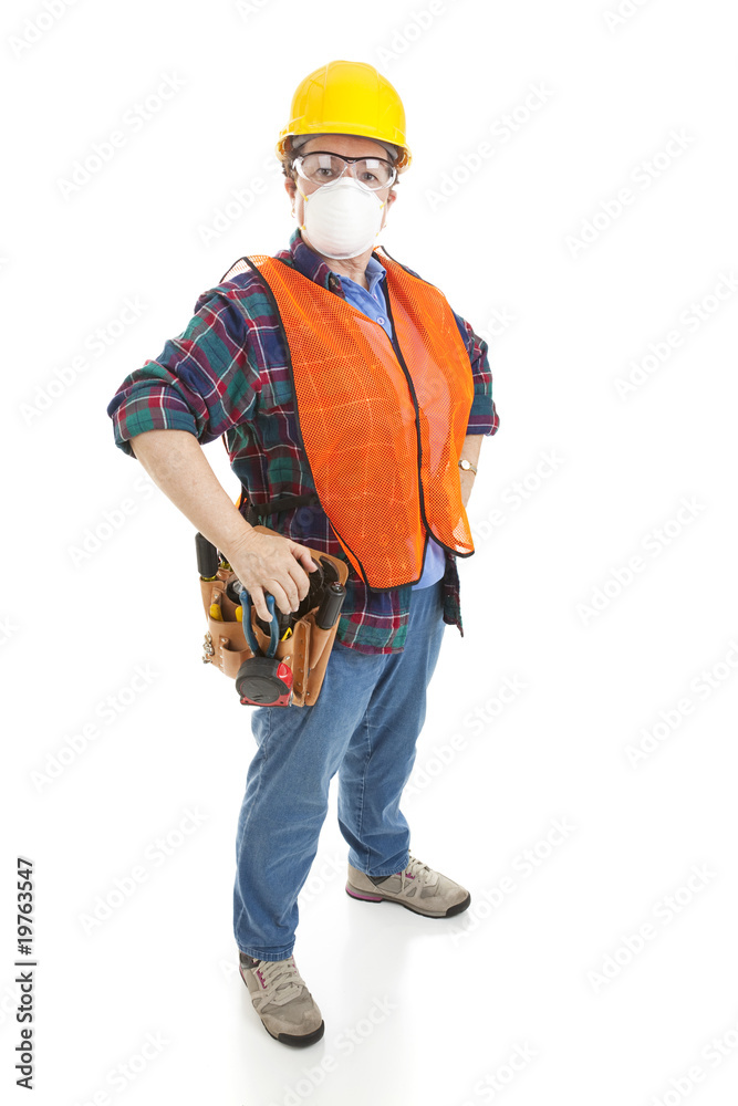 Safe Female Construction Worker Safe Female Construction Worker