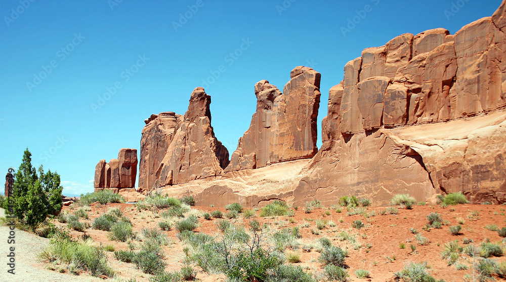 Wall of Rocks at Arches National Park