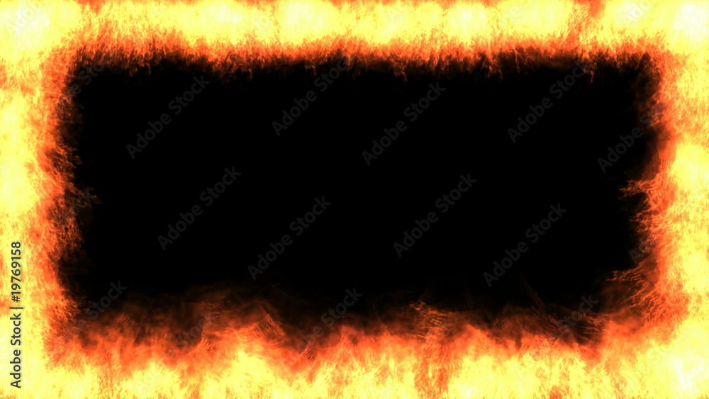 Fire frame motion background (seamless loop) HD 1080p