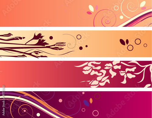 set of colorful vector banners