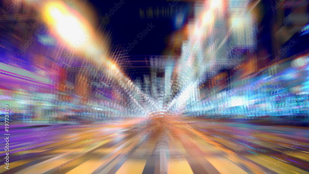 timelapse Car drive by night blur motion