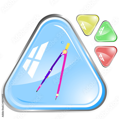 vector icons of caliper