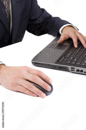 Businessman Using Laptop