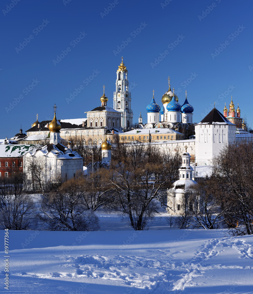 Fototapeta Sergiev Posad monastery at winter