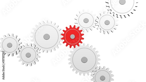 3d gears animation loop 1080p 25fps