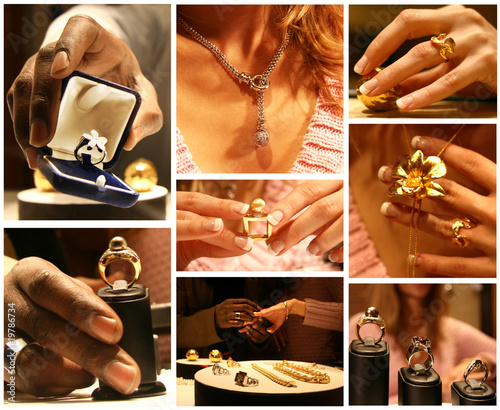 patchwork de bijoux en or argent et pierres précieuses