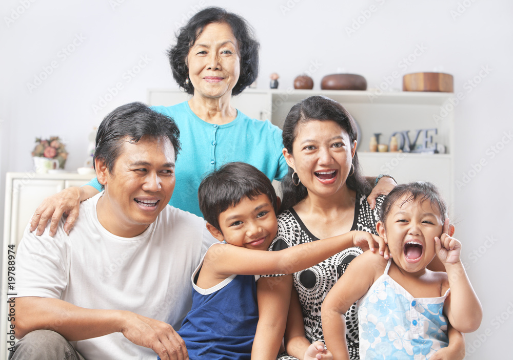 Family portrait with grandmother