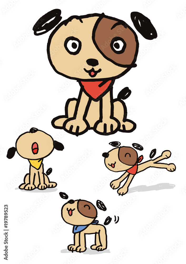 犬のキャラクターイラスト1 Stock Vector Adobe Stock
