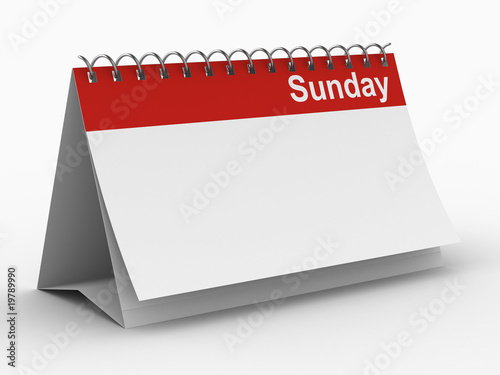 Calendar for sunday on whit...