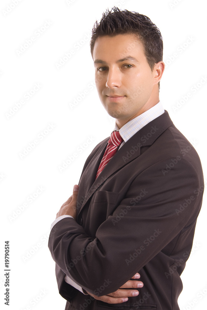 Young business man portrait in white background Young business man portrait in white background