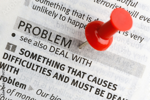 Fotografie thumbtack and problem