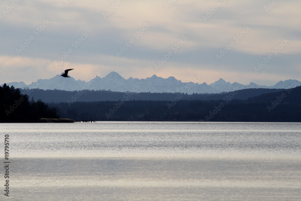 Alpenpanorama am Ammersee