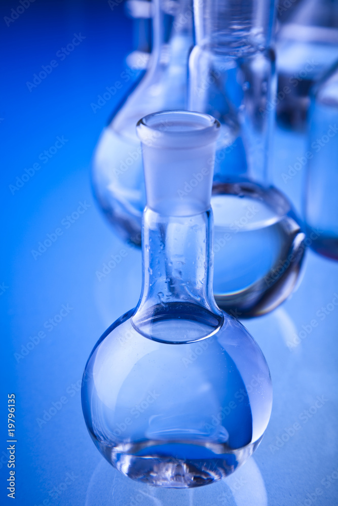 Blue chemistry vials Blue chemistry vials