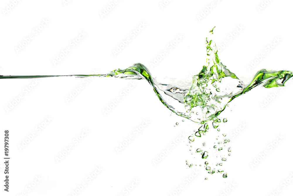 Grüne Wasseroberfläche - obrazy, fototapety, plakaty 