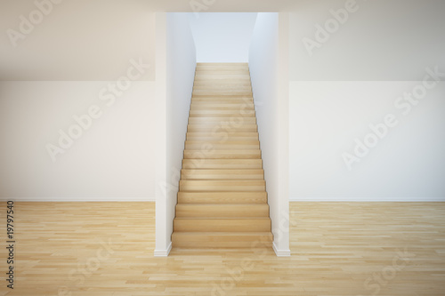 Empty room with stairs