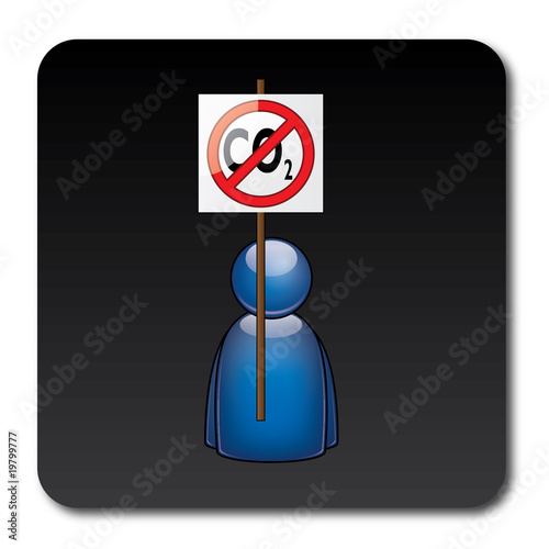 Icono manifestante contra CO2