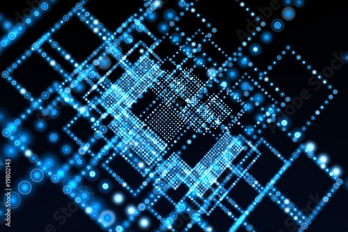 blue square city background