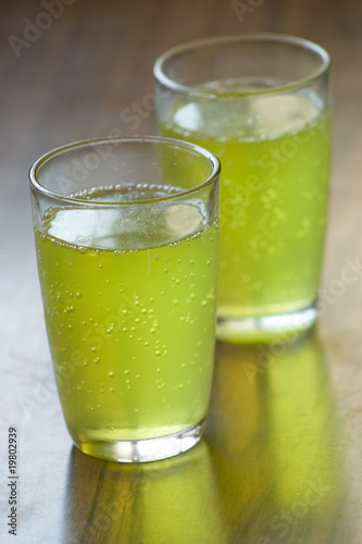 Two glass of chilled lemon mixed juice