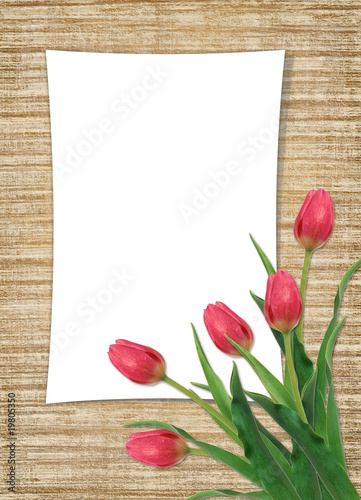 Fototapeta Naklejka Na Ścianę i Meble -  Card for the holiday with flower on the abstract background