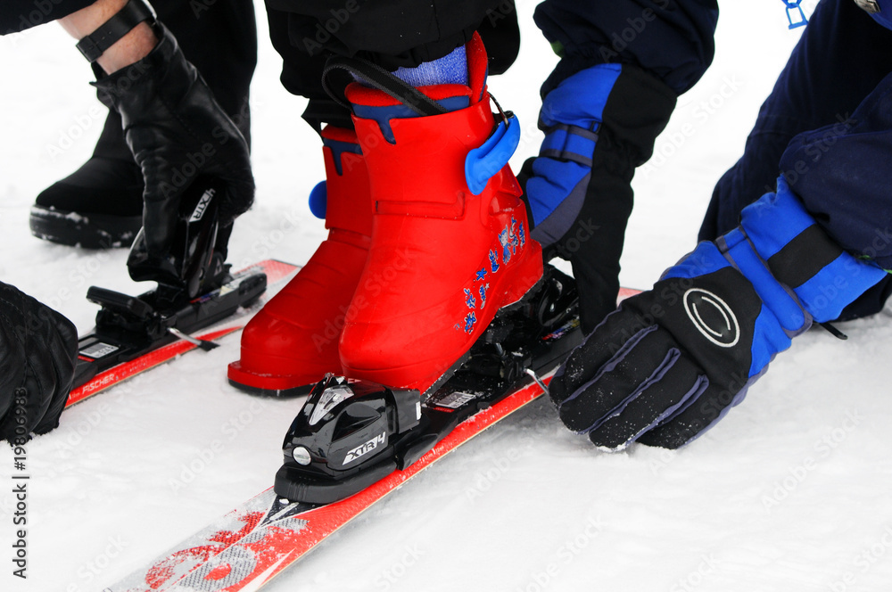 Naklejka premium Ski laufen lernen