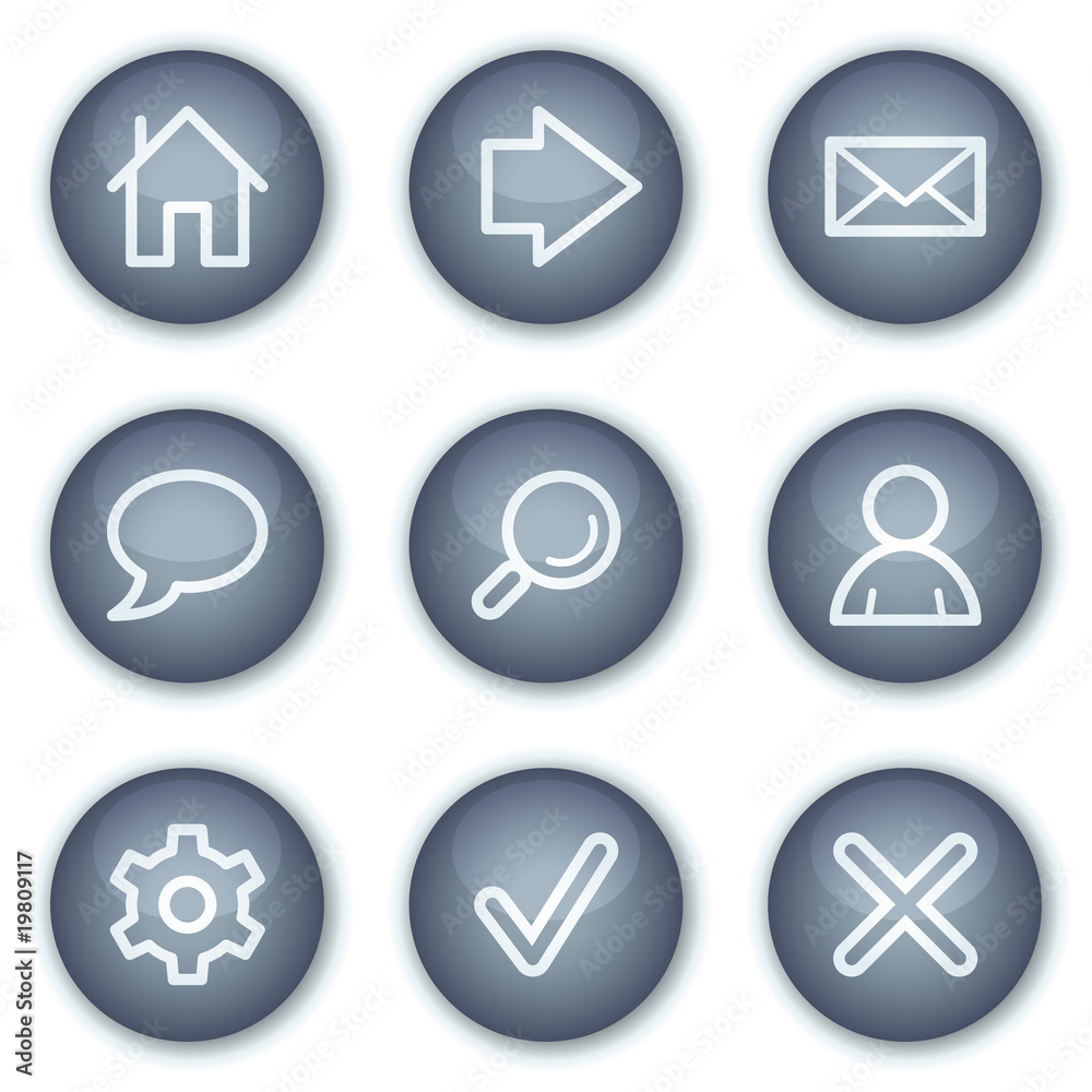 Basic web icons, mineral circle buttons series Basic web icons, mineral circle buttons series