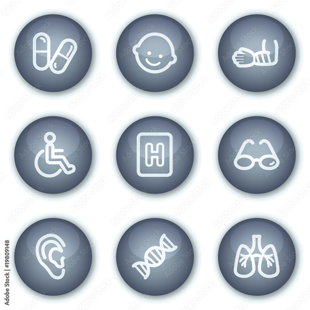 Medicine web icons set 2, mineral circle buttons series Medicine web icons set 2, mineral circle buttons series