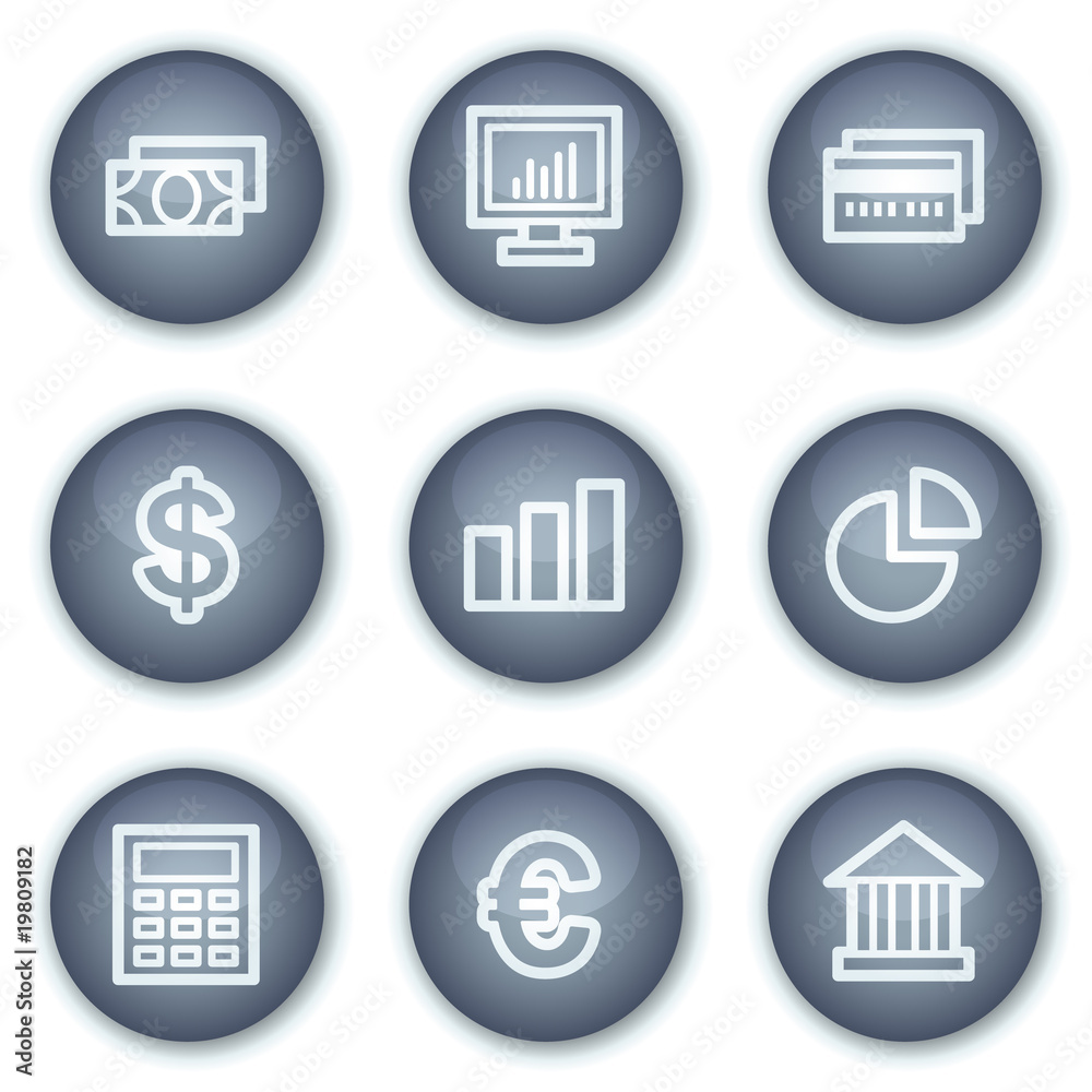 Finance web icons set 1, mineral circle buttons series Finance web icons set 1, mineral circle buttons series