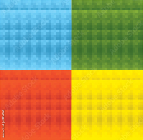 Mosaic vector background set of four color