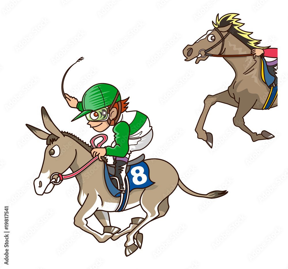 ロバの競馬 Stock イラスト Adobe Stock