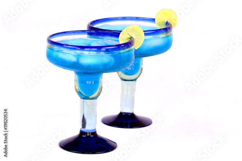 two blue margaritas