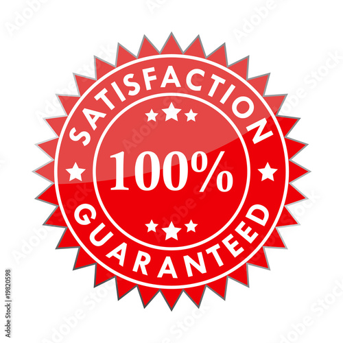 100% satisfaction guaranteed label (vector)