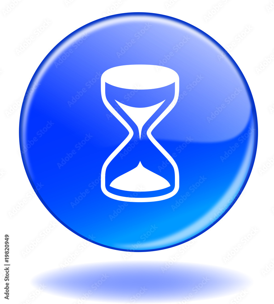 Bouton Web Sablier Temps Patientez En Cours Hourglass Rond Stock Illustration Adobe Stock