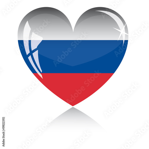 Free Download Vector heart with Russia flag texture isolated on a white - GFXLoad