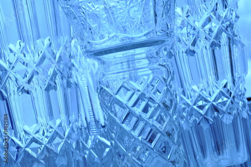 Cut-glass surface.