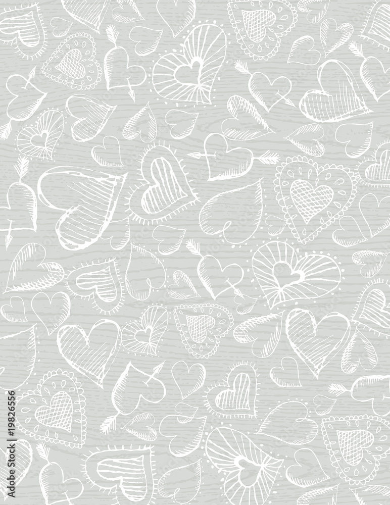grey wooden background with hand draw hearts grey wooden background with hand draw hearts