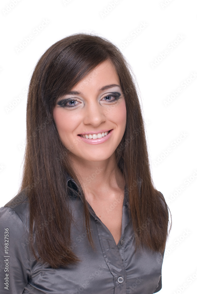 Close up portrait of young emotional business woman Close up portrait of young emotional business woman