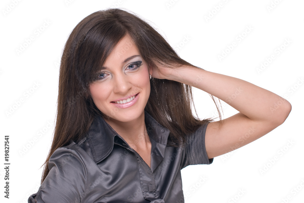 Close up portrait of young emotional business woman Close up portrait of young emotional business woman
