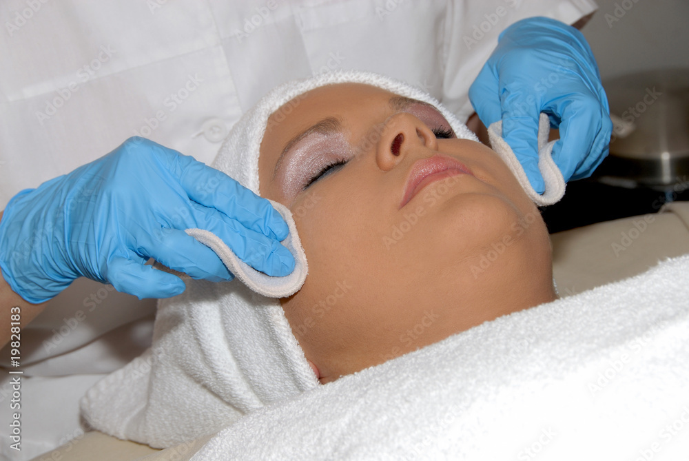 Skincare facial treatment at day spa
