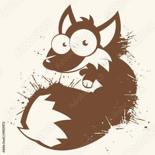 fuchs vintage cartoon lustig tier