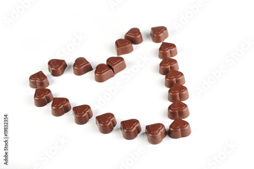 Heart from chocolate