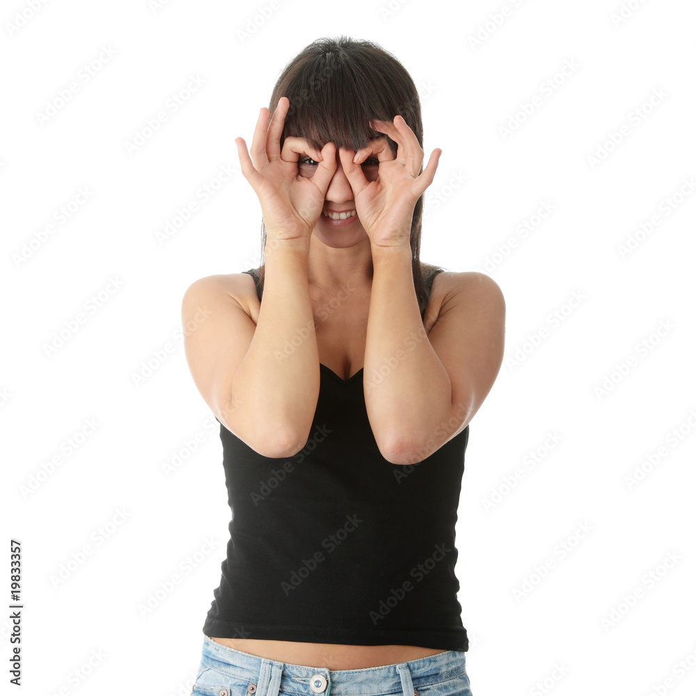 Looking through fingers Looking through fingers