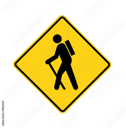 road sign - hiker