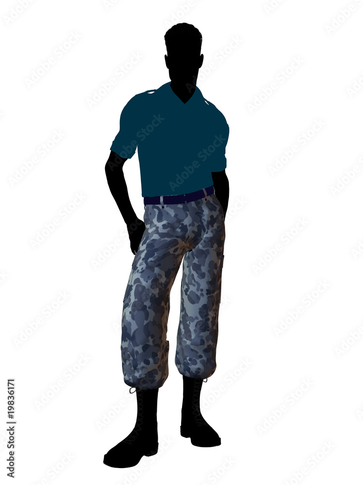 Male Soldier Illustration Silhouette